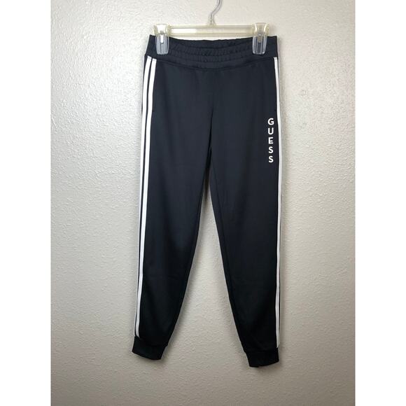 Guess Black Mid Rise Stripe Down Side Athletic Jogger Pants XS - Picture 15 of 15